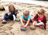 Boetseermateriaal - boetseerrollen - zand - set van 5 assorti