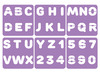 Sjablonen - cijfers en letters - set van 6 assorti