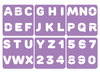 Sjablonen - Cijfers en letters - set van 6 assorti
