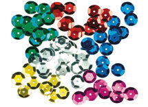 Pailletten - rond - groot - 1 cm diameter - decoratie - set van 90 g assorti