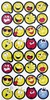 STICKERS - GRAPPIGE SMILEYS - SET VAN 24