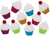 Decoratie - stickers - cupcake glitter - assortiment van 100