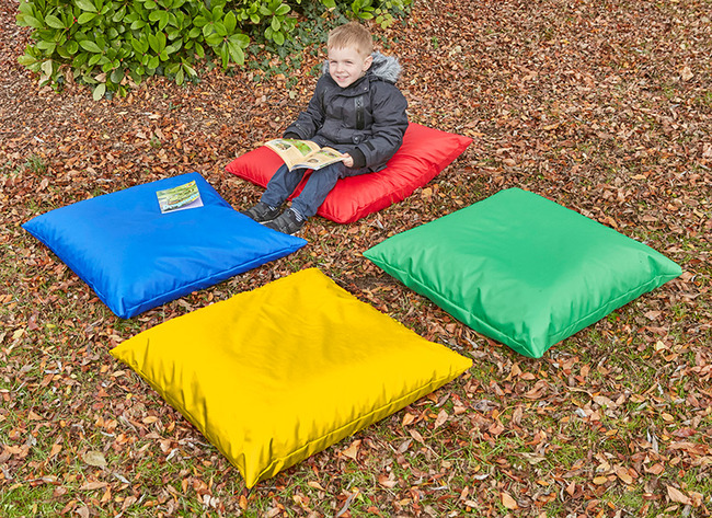 Kussens - indoor en outdoor - XL - 75 x 75 cm - waterproof - set van 4 assorti