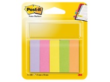 Memoblaadjes - Post-it Notes Markers - zelfklevend - gekleurd - 15 x 50 mm - blok van 500 vellen