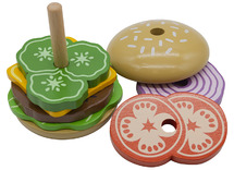 Kleur en vorm - nabouwen - Lakeshore Learning - Create-A-Burger Sequencing Stacker - hamburgers - per spel