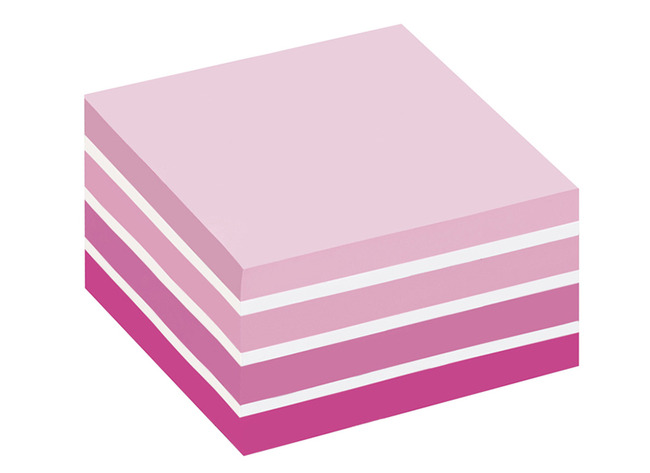 Memoblaadjes - Post-it Notes - zelfklevend - roze - 76 x 76 mm - blok van 450 vellen