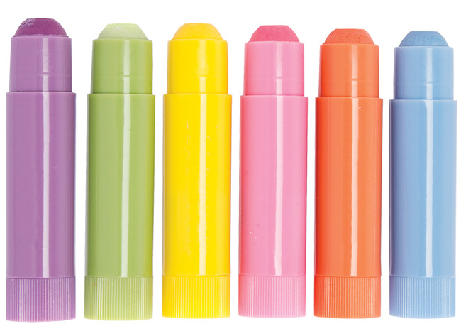 Verf - verfsticks - pastel - set van 6 assorti