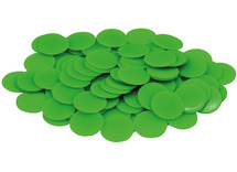 Rekenschijfjes - tellen en sorteren - 1,8 cm diameter - groen - set van 100
