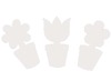 Karton - bloempot - figuren - blanco - set van 30 assorti