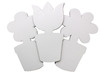 Figuren - bloempot - karton - blanco - set van 30 assorti