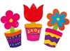 Figuren - bloempot - karton - blanco - set van 30 assorti