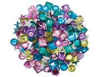 Stickers - acryl - edelstenen - pastelkleuren - decoratie - set van 200 assorti