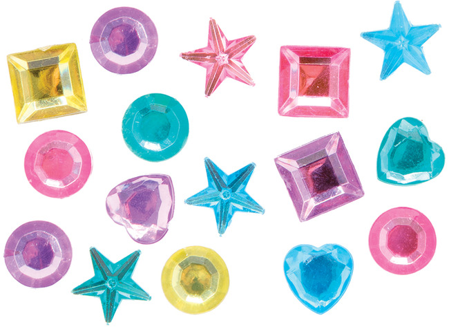 Decoratie - edelstenen - sierstenen - pastelkleuren - zelfklevend - set van 200 assorti