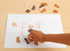 Stickers - foam - handen en voeten - huidskleur - set van 200 assorti