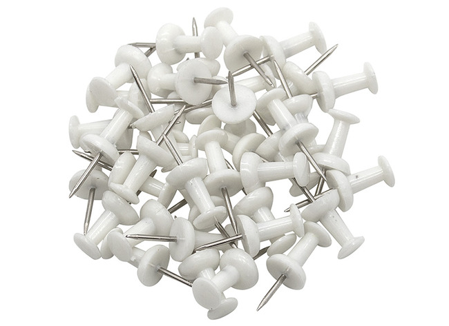 Spelden - 12 mm - wit - set van 40