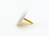 Duimspijkers - 9 mm - messing - wit - set van 100