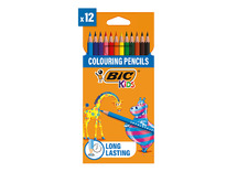 Potloden - kleurpotloden - BIC Kids Evolution ECOlutions - zeshoekig - etui - set van 12 assorti