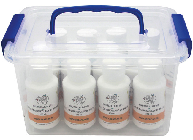 Lijm - knutsellijm - Creaplay - 100 ml - wit - set van 12
