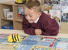 Robot - Bee-bot - geel - leren programmeren - startersset met speelmat, kaarten en hoesjes - per set