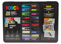Stiften - verfstiften - Posca Street Art - set van 20 assorti