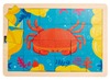 Themapuzzel - de krab en de schelp - 24 stukjes - hout - per stuk