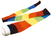 Bal - staartbal - leder - regenboog - per stuk