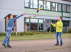 Bal - staartbal - leder - regenboog - per stuk