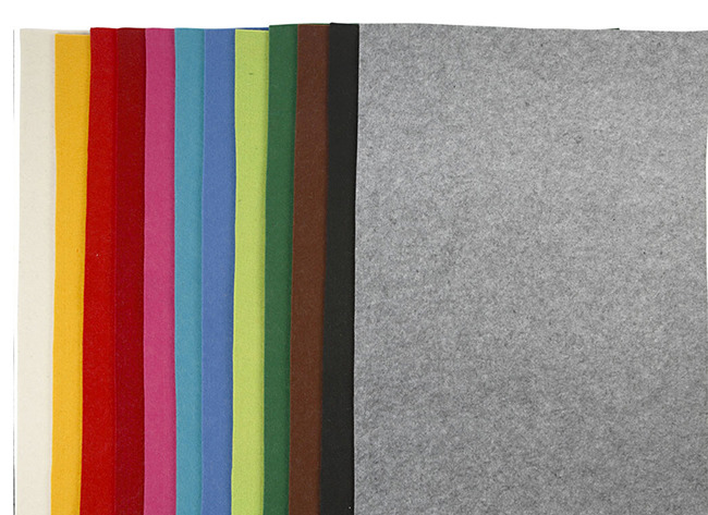 Textiel - Vilt - Vellen - A4 - 0,3 Cm Dikte - Verschillende Kleuren - Assortiment Van 12
