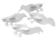 Knutselpakket - vliegende vogels - maak je eigen vogel - karton - maquettekarton - set van 10