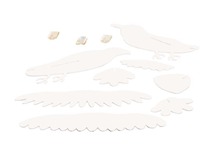 Knutselpakket - vliegende vogels - maak je eigen vogel - karton - maquettekarton - set van 10