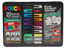 Stiften - verfstiften - Posca Graffiti - set van 20 assorti