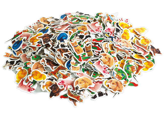 Stickers - foam - dieren - set van 500 assorti