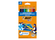 Potloden - aquarelpotloden - BIC Kids Aquacouleur - zeshoekig - etui - set van 12 assorti