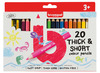 Potloden - kleurpotloden - Bruynzeel Kids - zeshoekig - dik - etui - set van 20 assorti