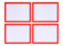 Etiketten - schooletiketten - Apli - rood - zonder lijn - 38 x 50 mm - set van 32