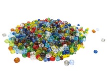 Kralen - rocaille mix - 0,4 cm - transparante kleuren - pot van 1 kg
