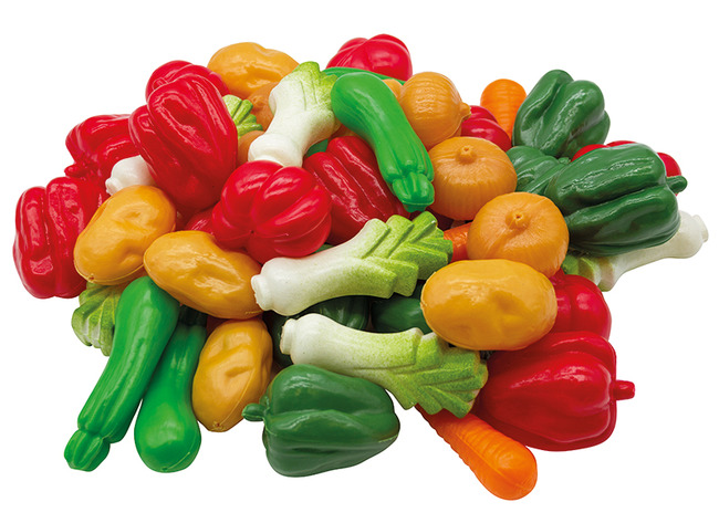 Jouets - imitation de nourriture - marché aux légumes - set de 48 assorti