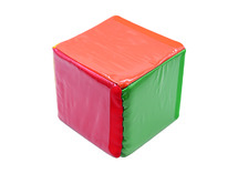 Dobbelstenen - pochetten - gekleurd - 10 x 10 cm - per stuk