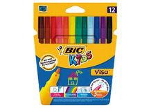 Stiften - kleurstiften - BIC KIDS Visa - set van 12 assorti