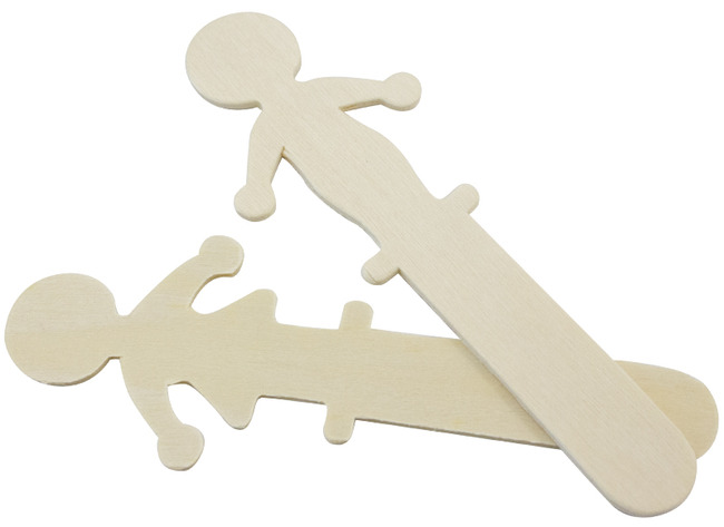 Stokken - hout - kinderen - set van 10 assorti