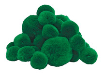 Pompons - 20-30 mm - groen - set van 100