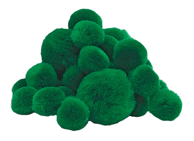 Pompons - 20-30 mm - groen - set van 100