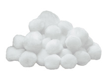 Pompons - 20-30 mm - wit - set van 100