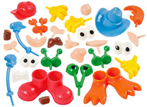 Boetseermateriaal - lichaamsdelen - poppetjes - boetseren - set van 128 assorti
