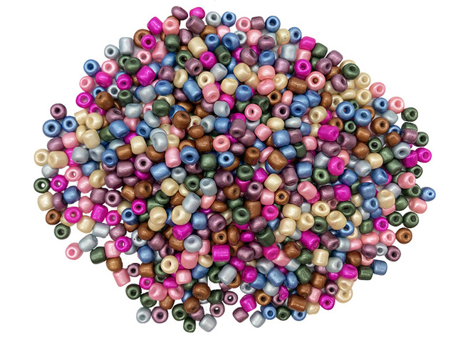 Rocaille - 5 mm - metallic kleuren - pot van 720 g