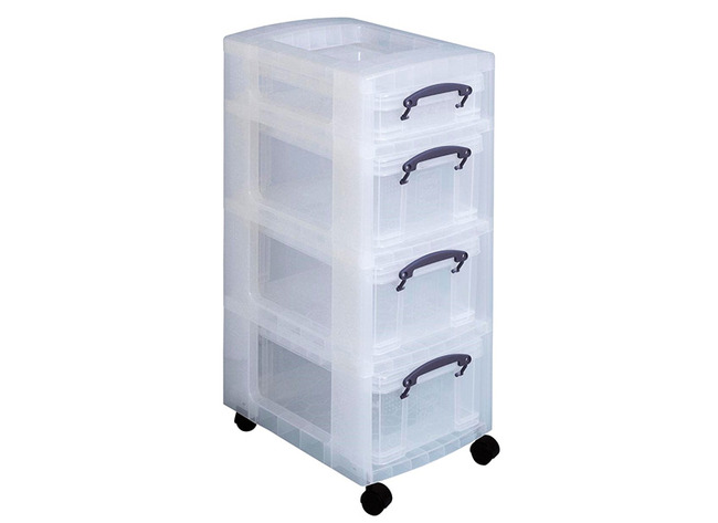 Opbergen - trolley - opbergdozen - plastic - per stuk
