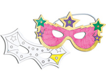 Karton - maskers - superhelden - half - blanco - set van 6 assorti