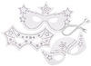 Maskers - karton - superhelden - half - blanco - set van 6 assorti