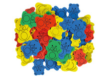 Foam - stickers - sorteer beertjes - set van 400 assorti