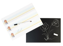 Flexibel schrijfbord - Handige Handen - huisjes - 20 x 28 cm - dubbelzijdig - per stuk